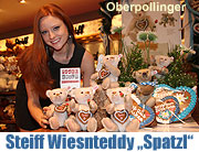 „Spatzl“ heißt 2010 die neue Freundin des urigen Oktoberfest-Teddybärs von Steiff - exklusiv erhältlich bei Oberpollinger (©Foto: MartiN Schmitz)